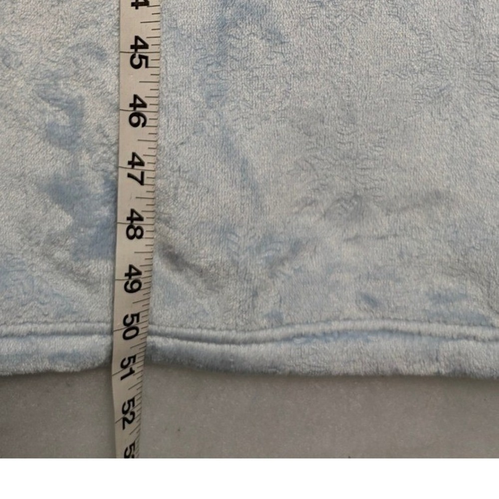 Charter Club Full Zip Robe Womens Large Blue Snowflake Fleece Plush Cozy Lounger - Picture 8 of 9